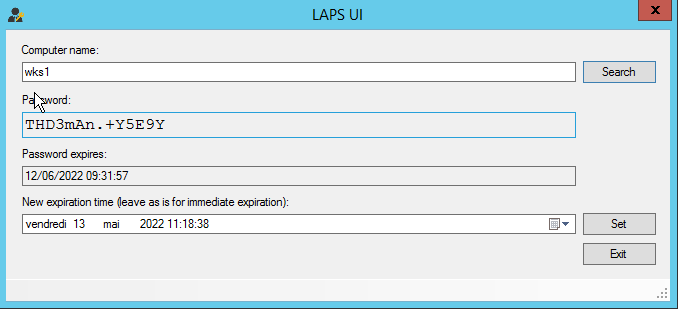 LAPS UI